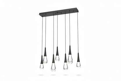 Raindrop Glass Linear Chandelier