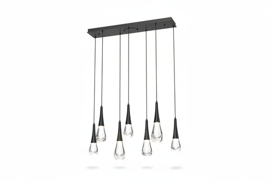 Raindrop Glass Linear Chandelier