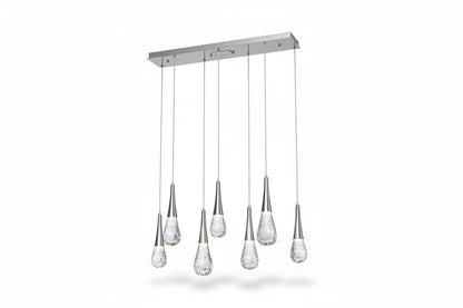 Raindrop Glass Linear Chandelier