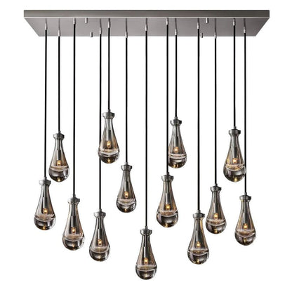 Raindrops Rectangular Chandelier 54"