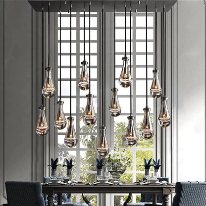 Raindrops Rectangular Chandelier 54"