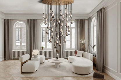 Raindrops Round Chandelier 60"