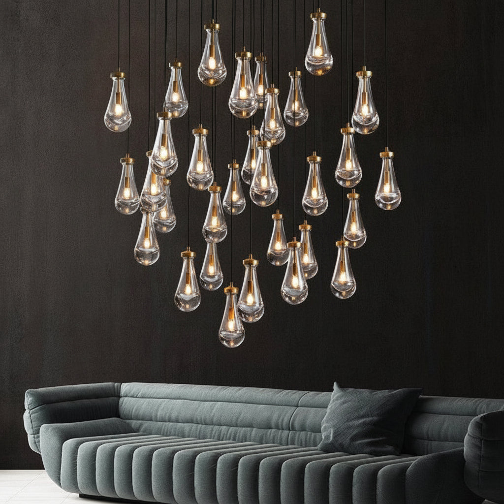 Raindrops Round Chandelier 60"