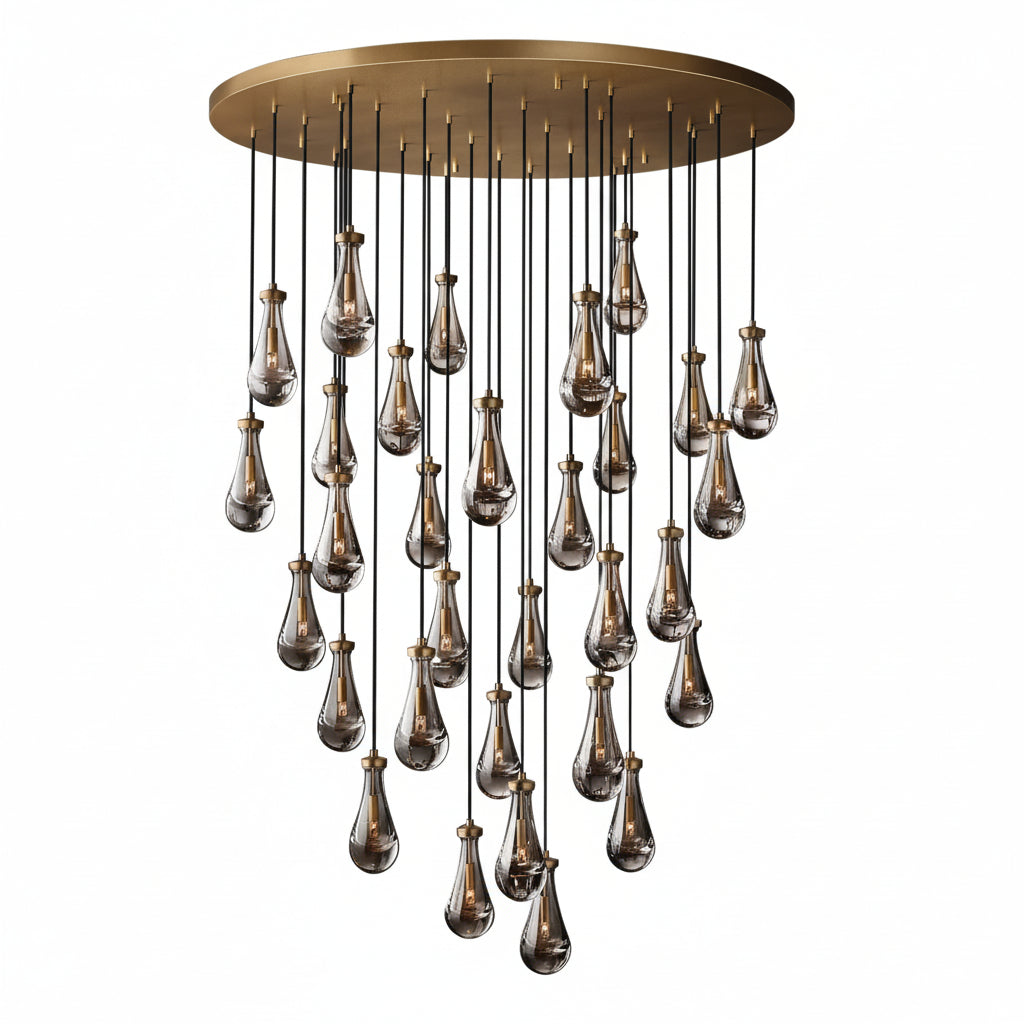 Raindrops Round Chandelier 60"
