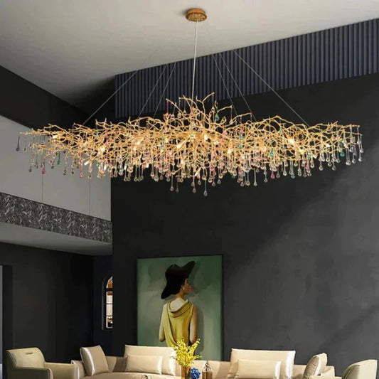 Ran Colorful Crystal Dining Branch Chandelier