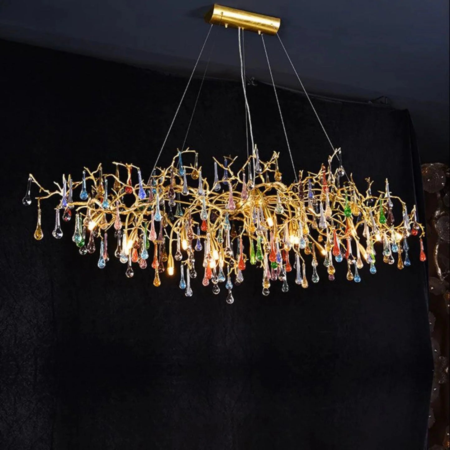 Ran Colorful Crystal Dining Branch Chandelier