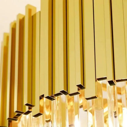 Rhea Golden Modern Crystal Chandelier