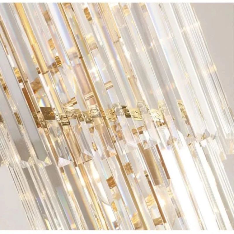 Rhea Golden Modern Crystal Chandelier