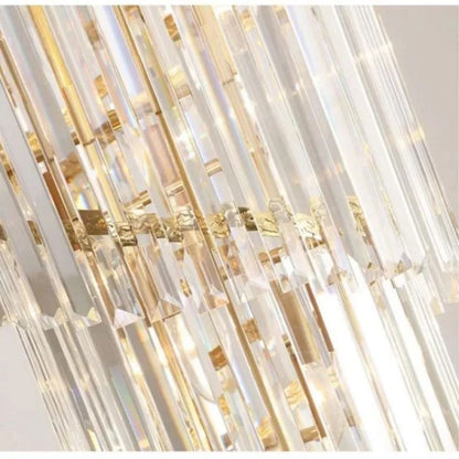 Rhea Golden Modern Crystal Chandelier