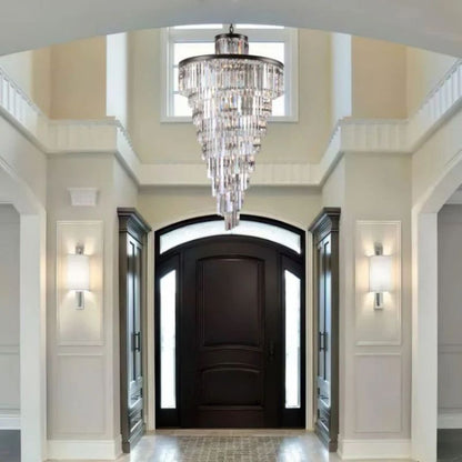 Rhea Spiral Tierd Crystal Chandelier