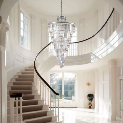 Rhea Spiral Tierd Crystal Chandelier