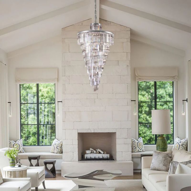 Rhea Spiral Tierd Crystal Chandelier