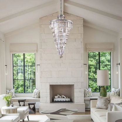 Rhea Spiral Tierd Crystal Chandelier