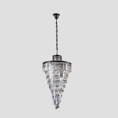 Rhea Spiral Tierd Crystal Chandelier