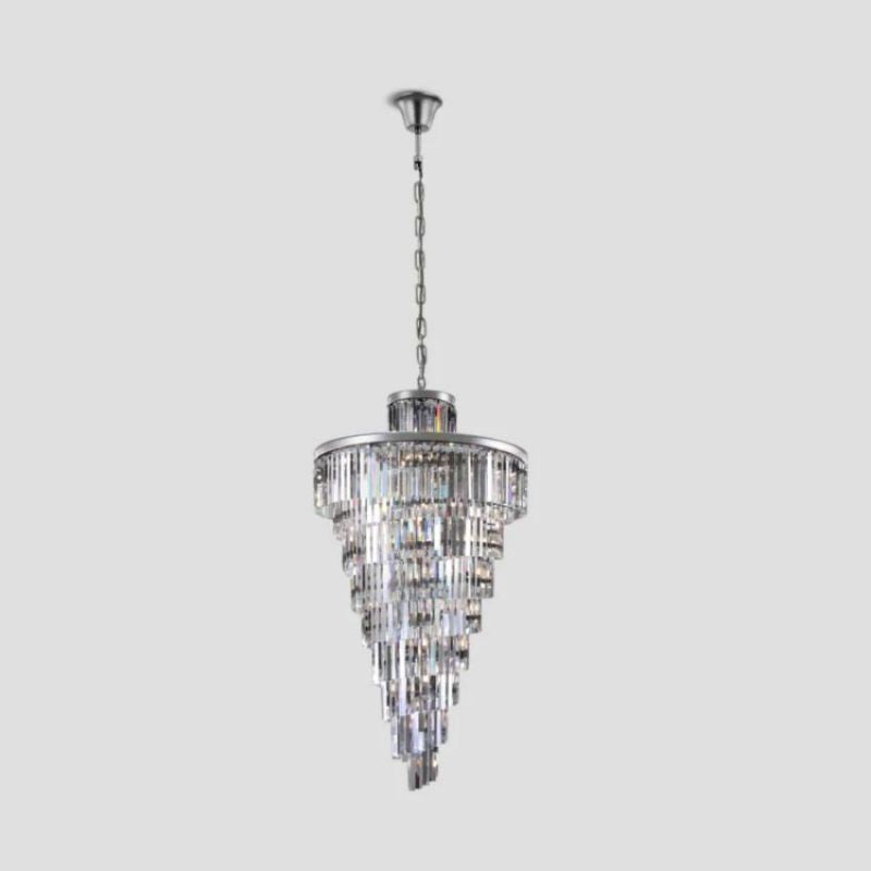 Rhea Spiral Tierd Crystal Chandelier