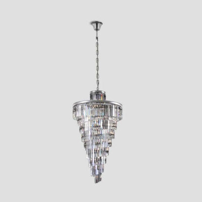 Rhea Spiral Tierd Crystal Chandelier