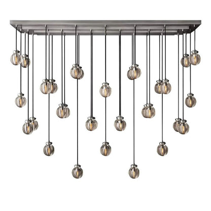Roby Spherical Modern Rectangular Chandelier 72”