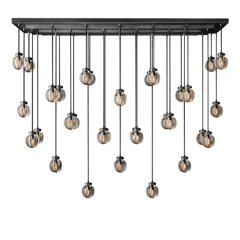 Roby Spherical Modern Rectangular Chandelier 72”