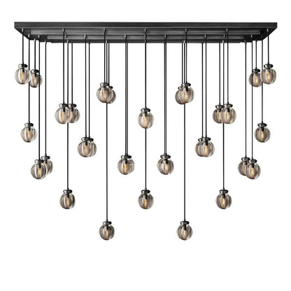 Roby Spherical Modern Rectangular Chandelier 72”