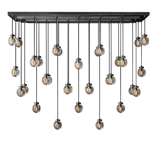 Roby Spherical Modern Rectangular Chandelier 72”