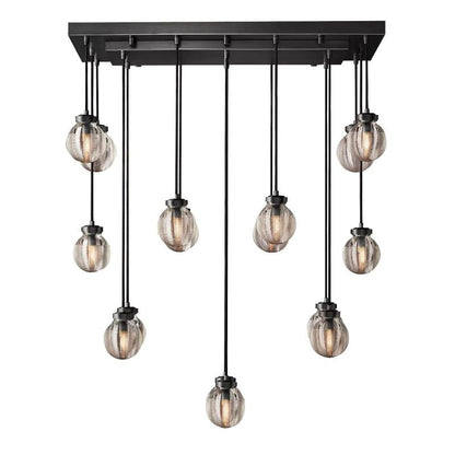 Roby Spherical Modern Rectangular Chandelier 36”