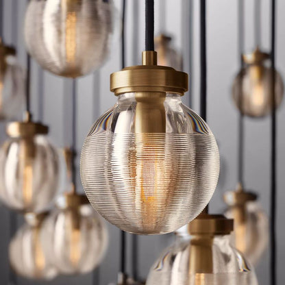 Roby Spherical Modern Rectangular Chandelier 72”
