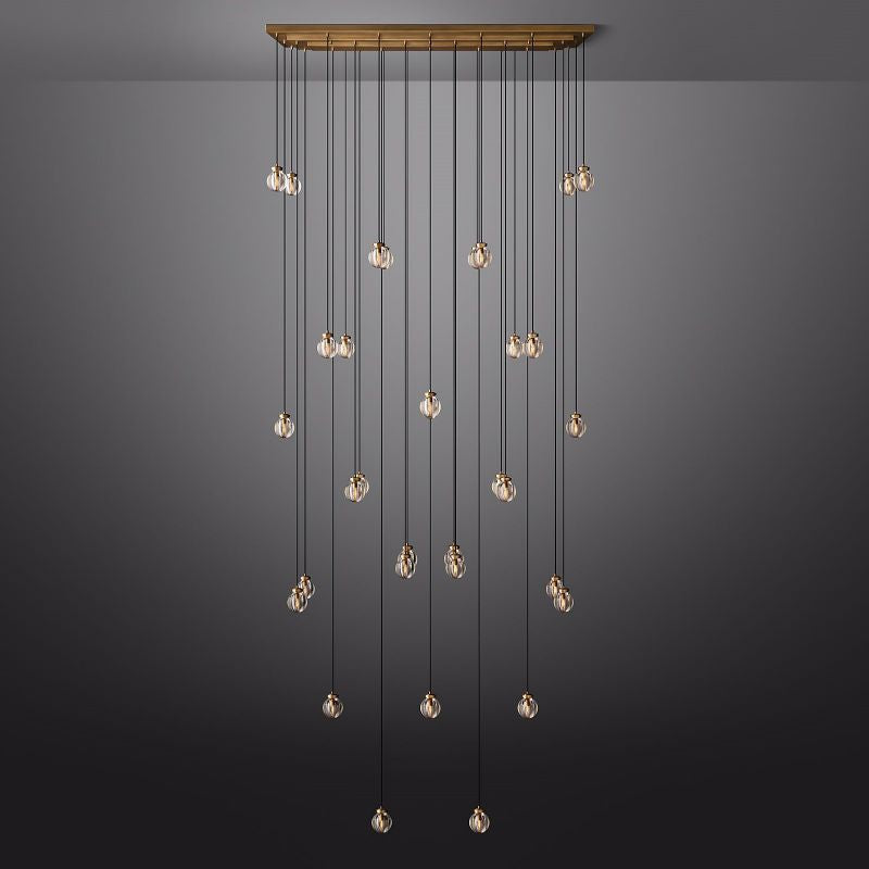 Roby Spherical Modern Rectangular Chandelier 72”