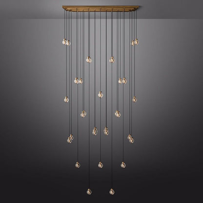 Roby Spherical Modern Rectangular Chandelier 72”