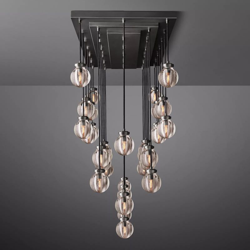 Roby Spherical Modern Rectangular Chandelier 72”