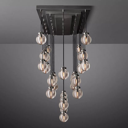 Roby Spherical Modern Rectangular Chandelier 72”