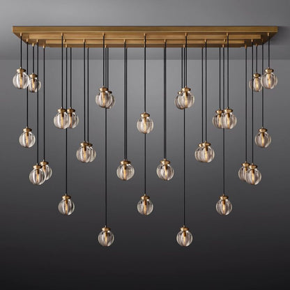 Roby Spherical Modern Rectangular Chandelier 72”