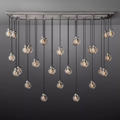 Roby Spherical Modern Rectangular Chandelier 72”