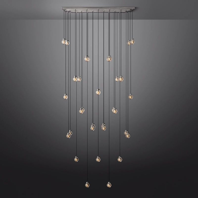 Roby Spherical Modern Rectangular Chandelier 72”