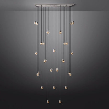 Roby Spherical Modern Rectangular Chandelier 72”