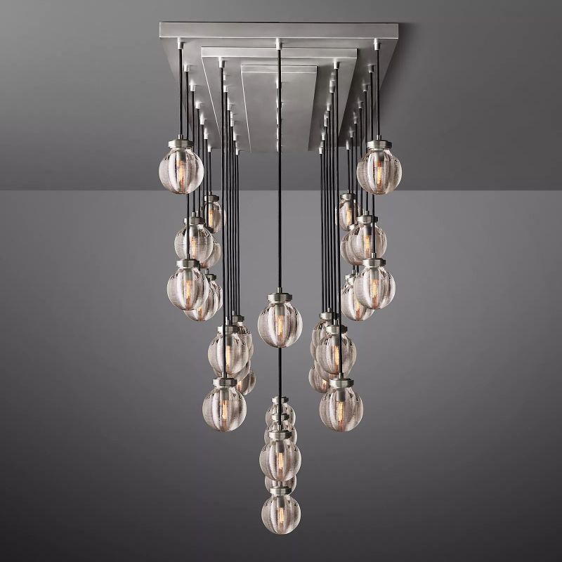 Roby Spherical Modern Rectangular Chandelier 72”
