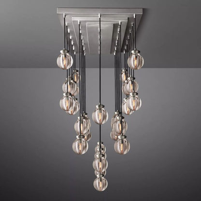 Roby Spherical Modern Rectangular Chandelier 72”