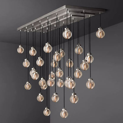 Roby Spherical Modern Rectangular Chandelier 72”