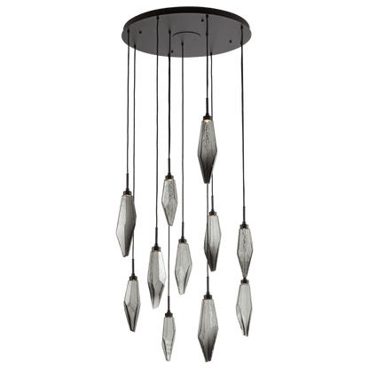 Hammerton Studio Rock Crystal 32" Wide 11 Light Hand Blown Glass Linear LED Pendant