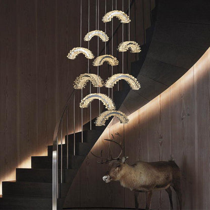 Rocast Crystal Crescent Chandelier