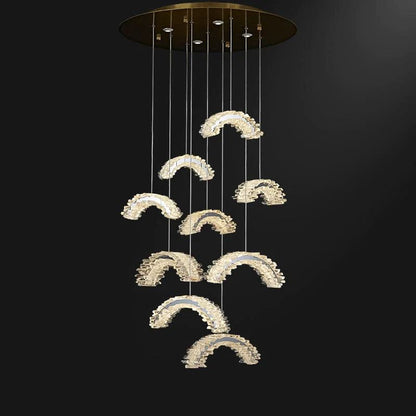 Rocast Crystal Crescent Chandelier