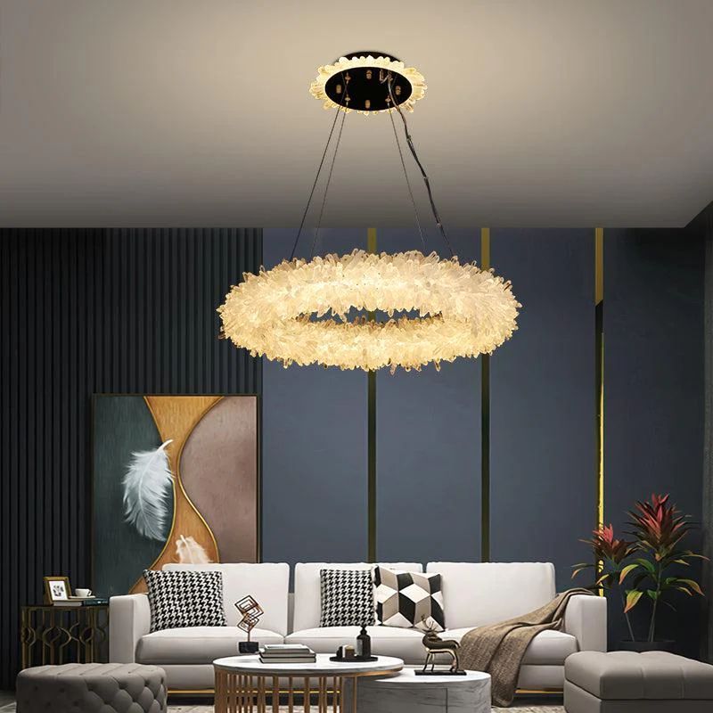 Rocast Crystal Halo Modern Chandelier