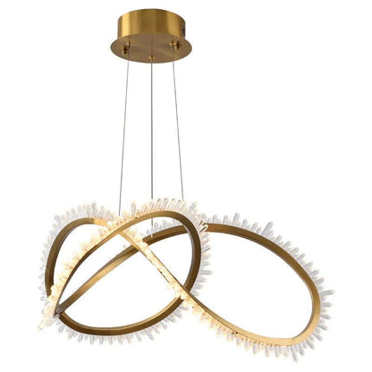 Rocast Crystal Möbius Ring Chandelier