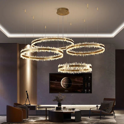 Rocast Crystal Rings Luxury Chandelier