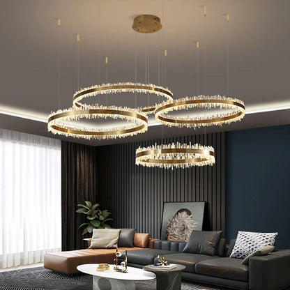 Rocast Crystal Rings Luxury Chandelier