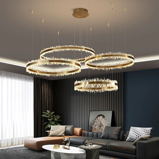 Rocast Crystal Rings Luxury Chandelier