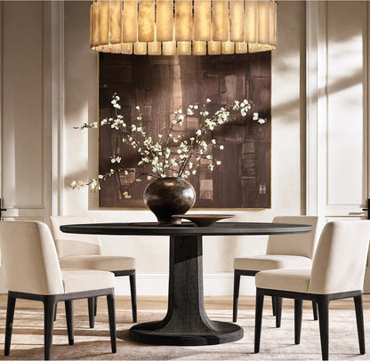 Belamet Alabaster Round Chandelier 60"D