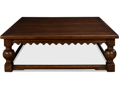 Durand Square Coffee Table in Dark Brown Elm Wood