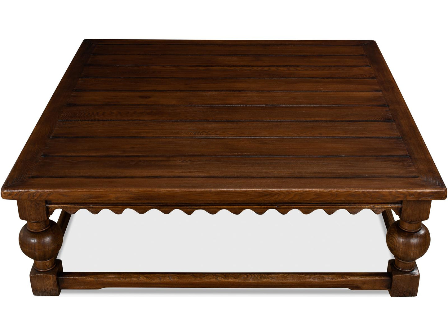 Durand Square Coffee Table in Dark Brown Elm Wood