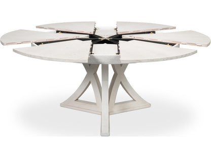 Jupe Casual Round Dining Table in Working White