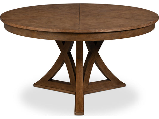 Casual Jupe Expandable Dining Table in Light Mink Oak